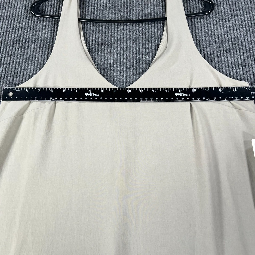 Lululemon V Neck Midi Dress Womens Size 10 Beige Casual Active Lightweight New - Picture 8 of 16